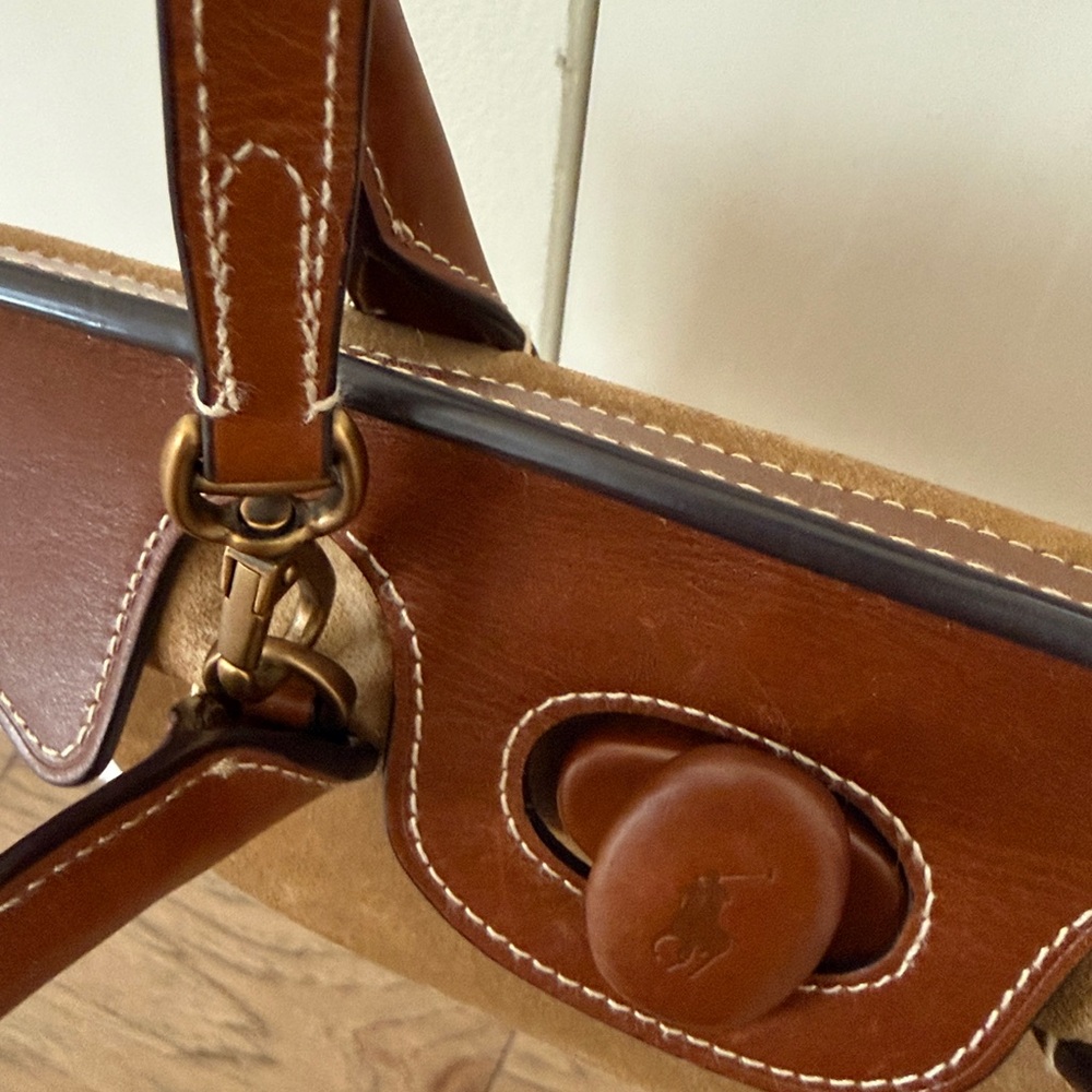 POLO Ralph Lauren East-West Suede Satchel - Picture 5 of 10